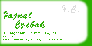 hajnal czibok business card